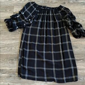 Plaid Black and White Dress